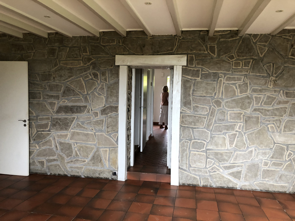 Door frame in new open plan area