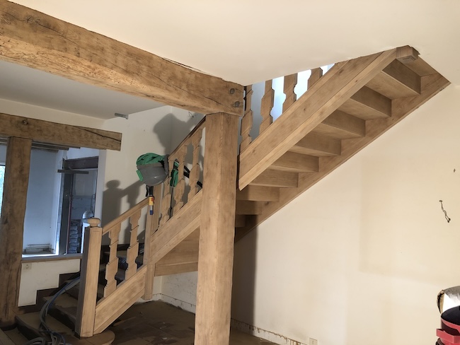Exposed Wooden Staircase