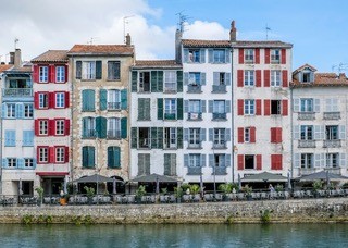 Houses on sea front